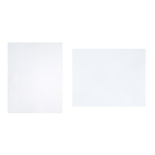 4.25" x 5.5" Embossed Floral Border Card & Envelope Sets, 10ct. by Recollections™